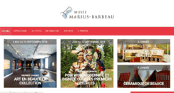 Desktop Screenshot of museemariusbarbeau.com